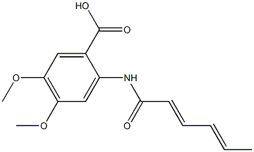 2-[(2E,4E)-hexa-2,4-dienoylamino]-4,5-dimethoxybenzoic acid