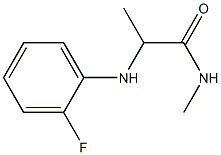 2-[(2-fluorophenyl)amino]-N-methylpropanamide 化学構造式