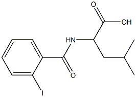 2-[(2-iodobenzoyl)amino]-4-methylpentanoic acid Struktur