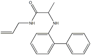2-[(2-phenylphenyl)amino]-N-(prop-2-en-1-yl)propanamide 结构式