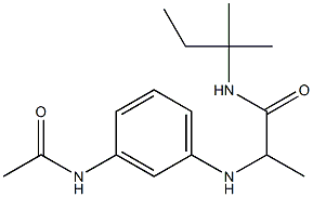 2-[(3-acetamidophenyl)amino]-N-(2-methylbutan-2-yl)propanamide Structure