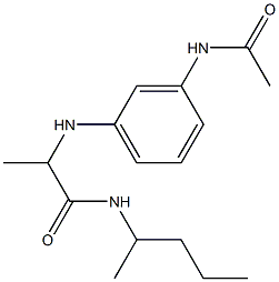 2-[(3-acetamidophenyl)amino]-N-(pentan-2-yl)propanamide Structure