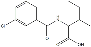 2-[(3-chlorobenzoyl)amino]-3-methylpentanoic acid Structure