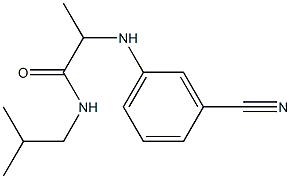 2-[(3-cyanophenyl)amino]-N-(2-methylpropyl)propanamide 结构式