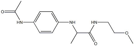 2-[(4-acetamidophenyl)amino]-N-(2-methoxyethyl)propanamide Struktur
