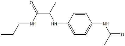 2-[(4-acetamidophenyl)amino]-N-propylpropanamide Struktur