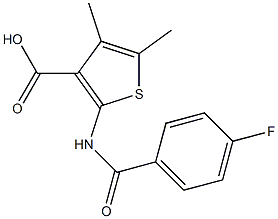2-[(4-fluorobenzoyl)amino]-4,5-dimethylthiophene-3-carboxylic acid Structure