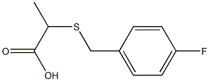 2-[(4-fluorobenzyl)thio]propanoic acid Structure