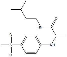 2-[(4-methanesulfonylphenyl)amino]-N-(3-methylbutyl)propanamide 结构式