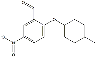 2-[(4-methylcyclohexyl)oxy]-5-nitrobenzaldehyde Struktur
