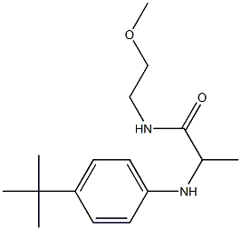 2-[(4-tert-butylphenyl)amino]-N-(2-methoxyethyl)propanamide Structure