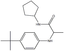2-[(4-tert-butylphenyl)amino]-N-cyclopentylpropanamide Structure