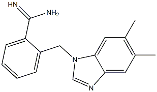 2-[(5,6-dimethyl-1H-benzimidazol-1-yl)methyl]benzenecarboximidamide Structure