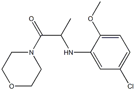 2-[(5-chloro-2-methoxyphenyl)amino]-1-(morpholin-4-yl)propan-1-one Struktur