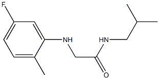 2-[(5-fluoro-2-methylphenyl)amino]-N-(2-methylpropyl)acetamide Structure