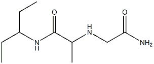 2-[(carbamoylmethyl)amino]-N-(pentan-3-yl)propanamide Struktur