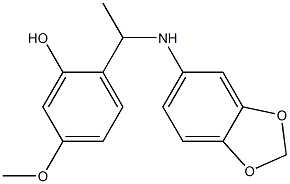 2-[1-(2H-1,3-benzodioxol-5-ylamino)ethyl]-5-methoxyphenol Structure