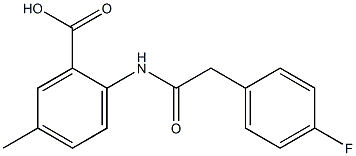 2-[2-(4-fluorophenyl)acetamido]-5-methylbenzoic acid Structure