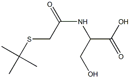 2-[2-(tert-butylsulfanyl)acetamido]-3-hydroxypropanoic acid Struktur