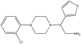 2-[4-(2-chlorophenyl)piperazin-1-yl]-2-(thiophen-3-yl)ethan-1-amine Structure