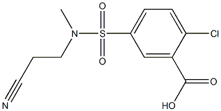 2-chloro-5-[(2-cyanoethyl)(methyl)sulfamoyl]benzoic acid,,结构式