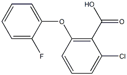 2-chloro-6-(2-fluorophenoxy)benzoic acid Struktur