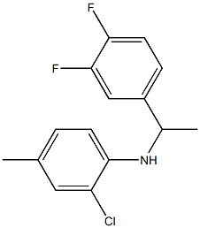 2-chloro-N-[1-(3,4-difluorophenyl)ethyl]-4-methylaniline 结构式