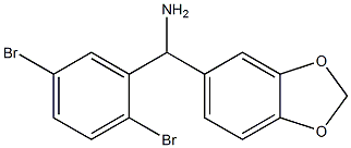 2H-1,3-benzodioxol-5-yl(2,5-dibromophenyl)methanamine Structure