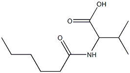 2-hexanamido-3-methylbutanoic acid Structure