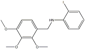2-iodo-N-[(2,3,4-trimethoxyphenyl)methyl]aniline Structure