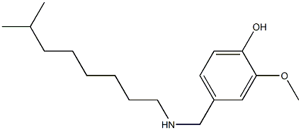 2-methoxy-4-{[(7-methyloctyl)amino]methyl}phenol Struktur