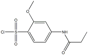 2-methoxy-4-propanamidobenzene-1-sulfonyl chloride Struktur