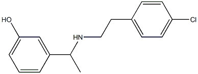 3-(1-{[2-(4-chlorophenyl)ethyl]amino}ethyl)phenol 结构式