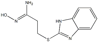 3-(1H-1,3-benzodiazol-2-ylsulfanyl)-N'-hydroxypropanimidamide,,结构式