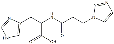 3-(1H-imidazol-4-yl)-2-[3-(1H-1,2,3-triazol-1-yl)propanamido]propanoic acid Structure