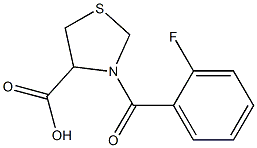 3-(2-fluorobenzoyl)-1,3-thiazolidine-4-carboxylic acid Structure