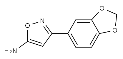 3-(2H-1,3-benzodioxol-5-yl)-1,2-oxazol-5-amine Struktur