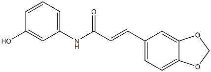 3-(2H-1,3-benzodioxol-5-yl)-N-(3-hydroxyphenyl)prop-2-enamide Struktur