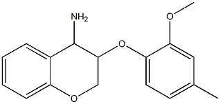 3-(2-methoxy-4-methylphenoxy)-3,4-dihydro-2H-1-benzopyran-4-amine Structure