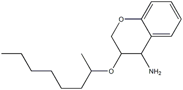 3-(octan-2-yloxy)-3,4-dihydro-2H-1-benzopyran-4-amine Struktur