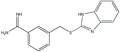 3-[(1H-1,3-benzodiazol-2-ylsulfanyl)methyl]benzene-1-carboximidamide Struktur