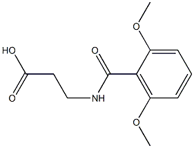3-[(2,6-dimethoxyphenyl)formamido]propanoic acid Struktur