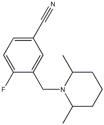 3-[(2,6-dimethylpiperidin-1-yl)methyl]-4-fluorobenzonitrile Structure