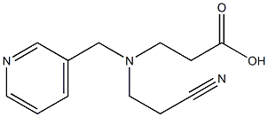 3-[(2-cyanoethyl)(pyridin-3-ylmethyl)amino]propanoic acid Structure