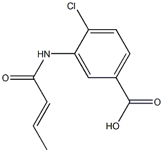 3-[(2E)-but-2-enoylamino]-4-chlorobenzoic acid Struktur