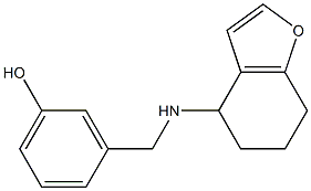3-[(4,5,6,7-tetrahydro-1-benzofuran-4-ylamino)methyl]phenol Struktur