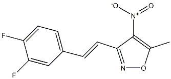 3-[(E)-2-(3,4-difluorophenyl)vinyl]-5-methyl-4-nitroisoxazole Structure