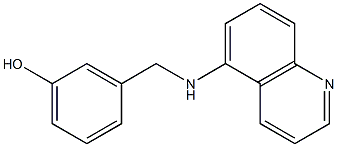 3-[(quinolin-5-ylamino)methyl]phenol Structure