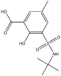 3-[(tert-butylamino)sulfonyl]-2-hydroxy-5-methylbenzoic acid Structure