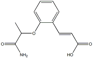 3-[2-(1-carbamoylethoxy)phenyl]prop-2-enoic acid Struktur